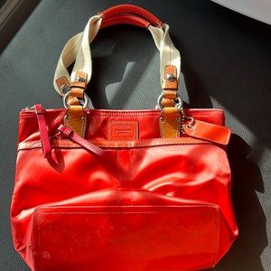 Red coach purse